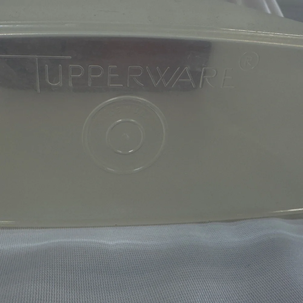 Vintage Tupperware 1588-1 Modular Storage Container Brown Lid 469-5 Frosted 2 Pc